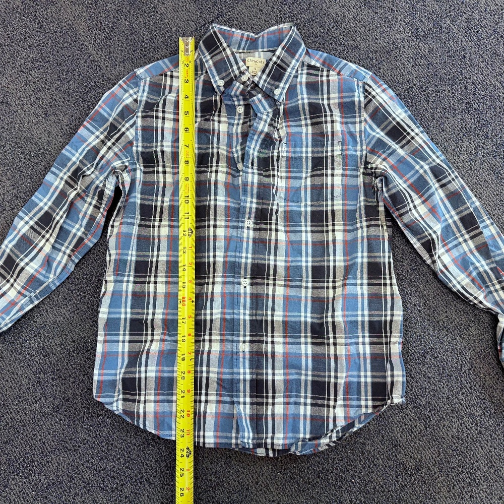 J. Crew Crewcuts Boys Plaid Shirt Size 12